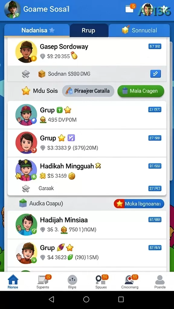 Cuplikan layar 889ZK — menu navigasi